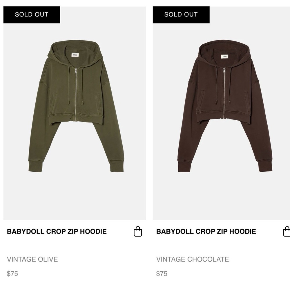 Elwood babydoll crop hoodie 2 pack